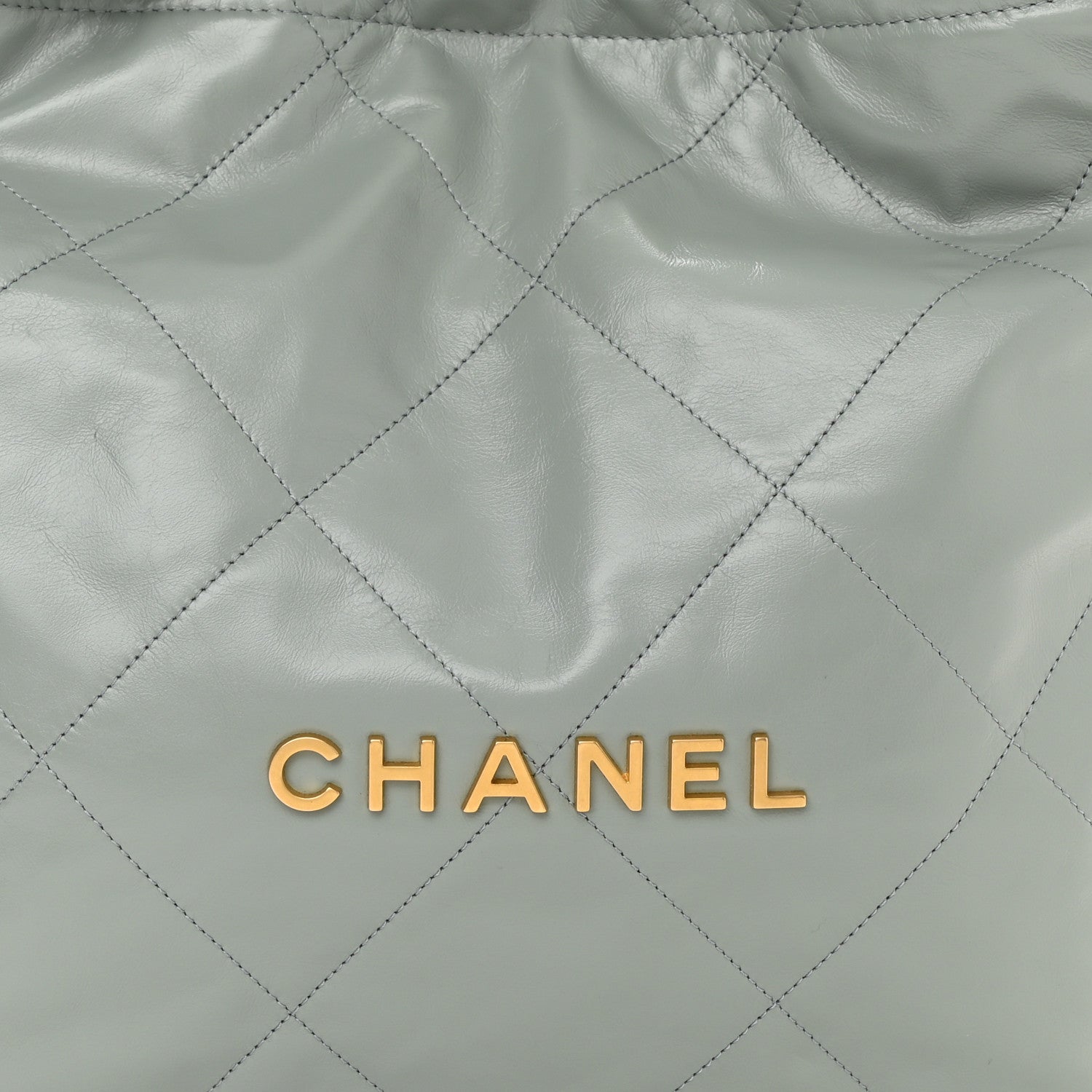 Chanel Shiny Calfskin Quilted Chanel 22 Light Blue 9 of 11