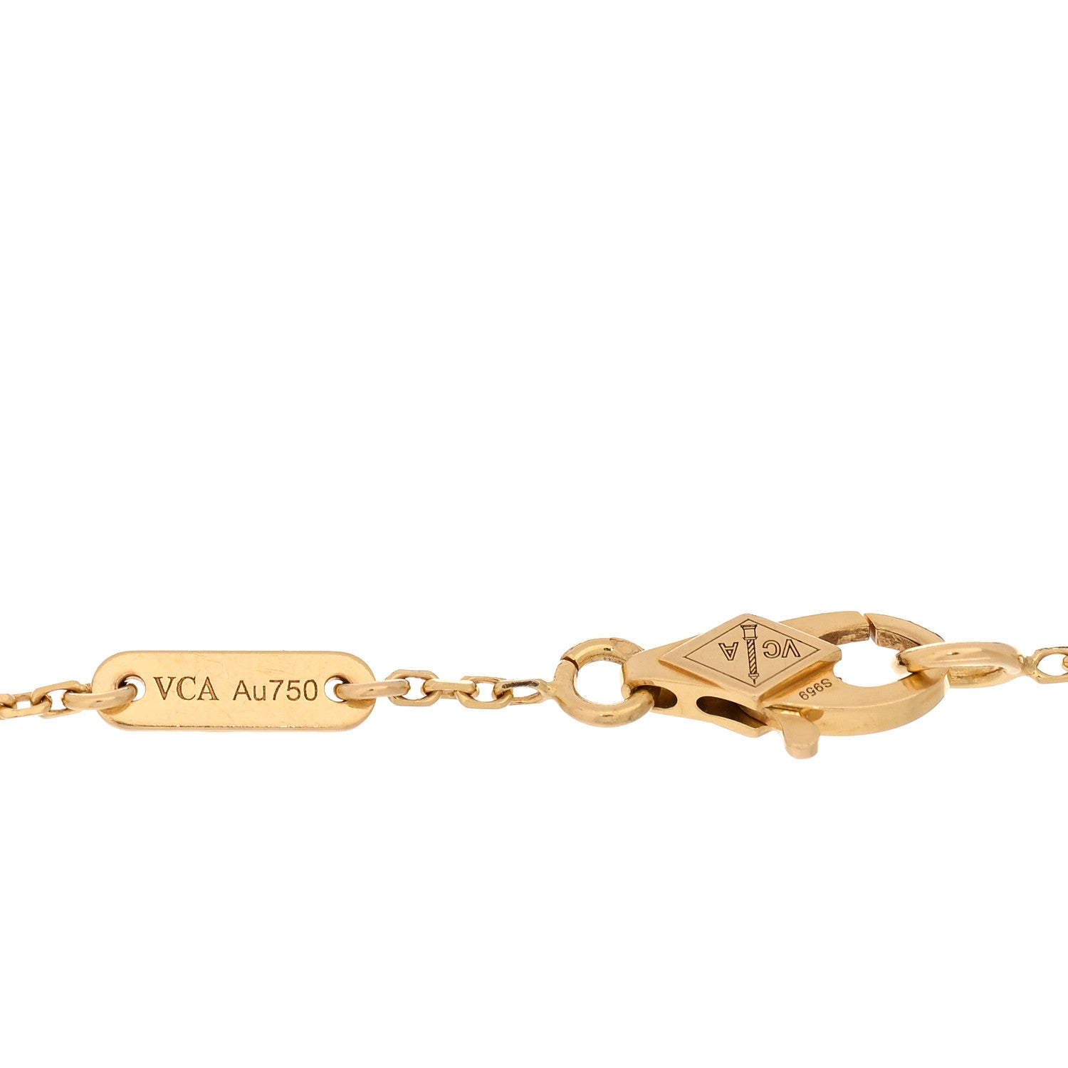 Van Cleef & Arpels 18K Yellow Gold Mother of Pearl Sweet Alhambra Bracelet 3 of 4