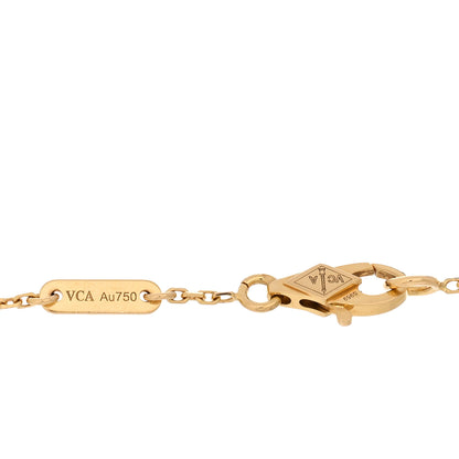 Van Cleef & Arpels 18K Yellow Gold Mother of Pearl Sweet Alhambra Bracelet 3 of 4