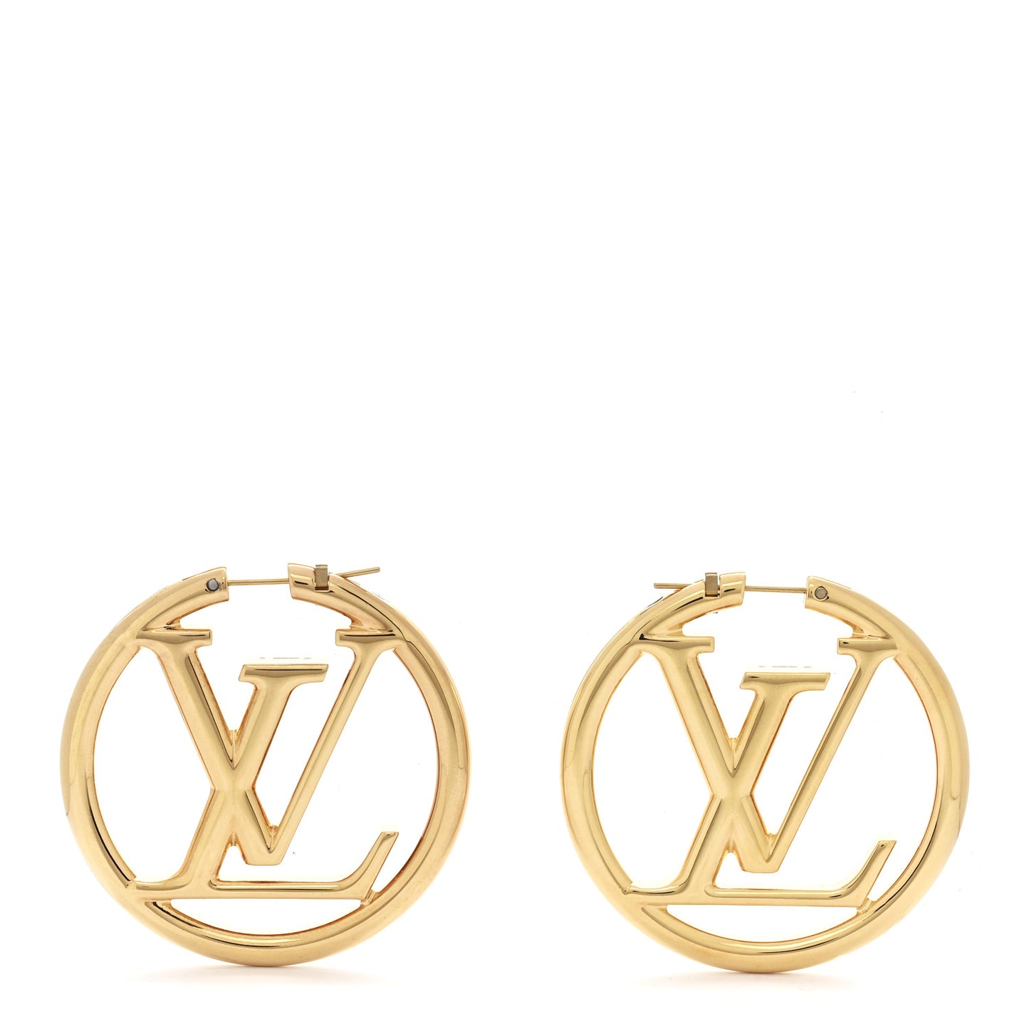 Metal Louise Hoop Earrings Gold