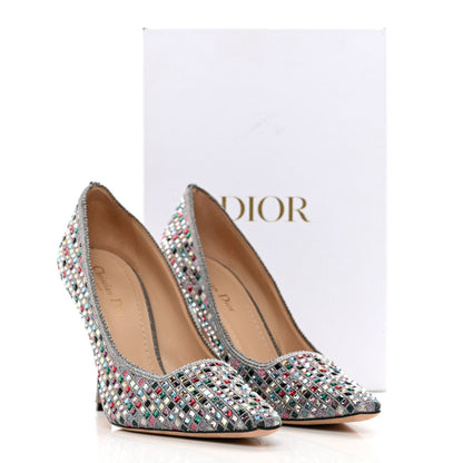 Christian Dior Crystal Embellished Dior Capture 100mm Pumps 41 Metal Grey 8 of 8