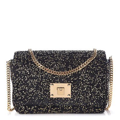 Jimmy Choo Glitter Mini Ruby Chain Crossbody Black 1 of 12
