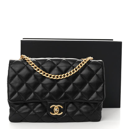 Chanel Lambskin Quilted Medium Pillow Crush Flap Bag Black 12 of 12