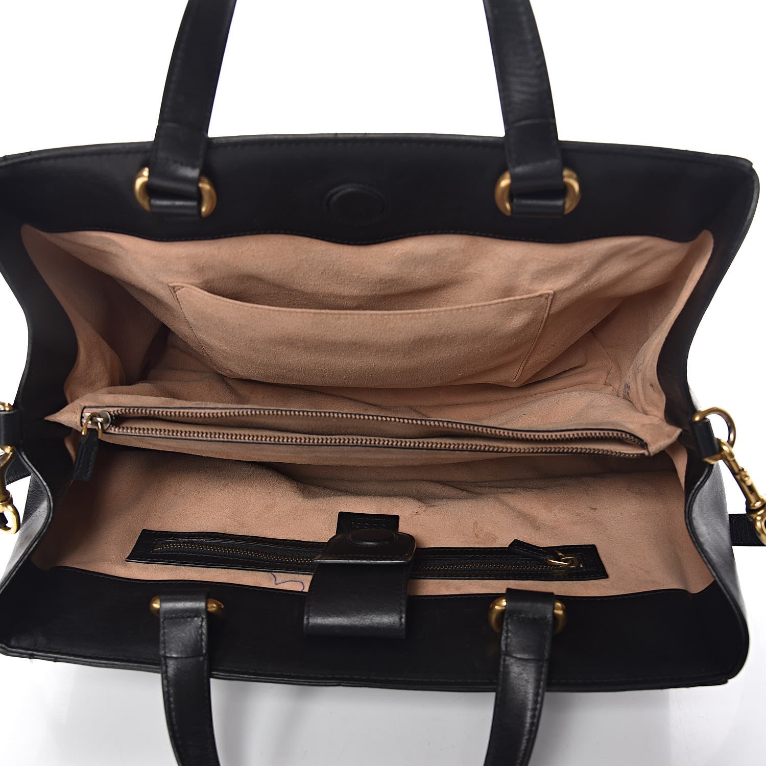 Gucci Calfskin Matelasse Studded Medium GG Marmont Tote Black 5 of 18