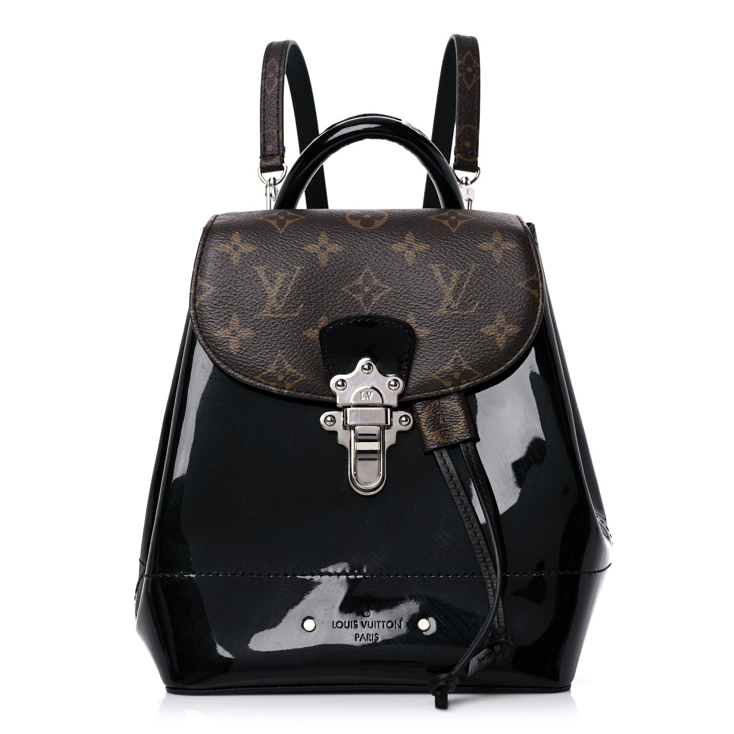 Louis Vuitton Patent Monogram Hot Springs Backpack Black 1 of 11