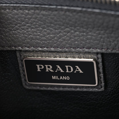 Prada Vitello Daino Wristlet Pouch Grey 6 of 8