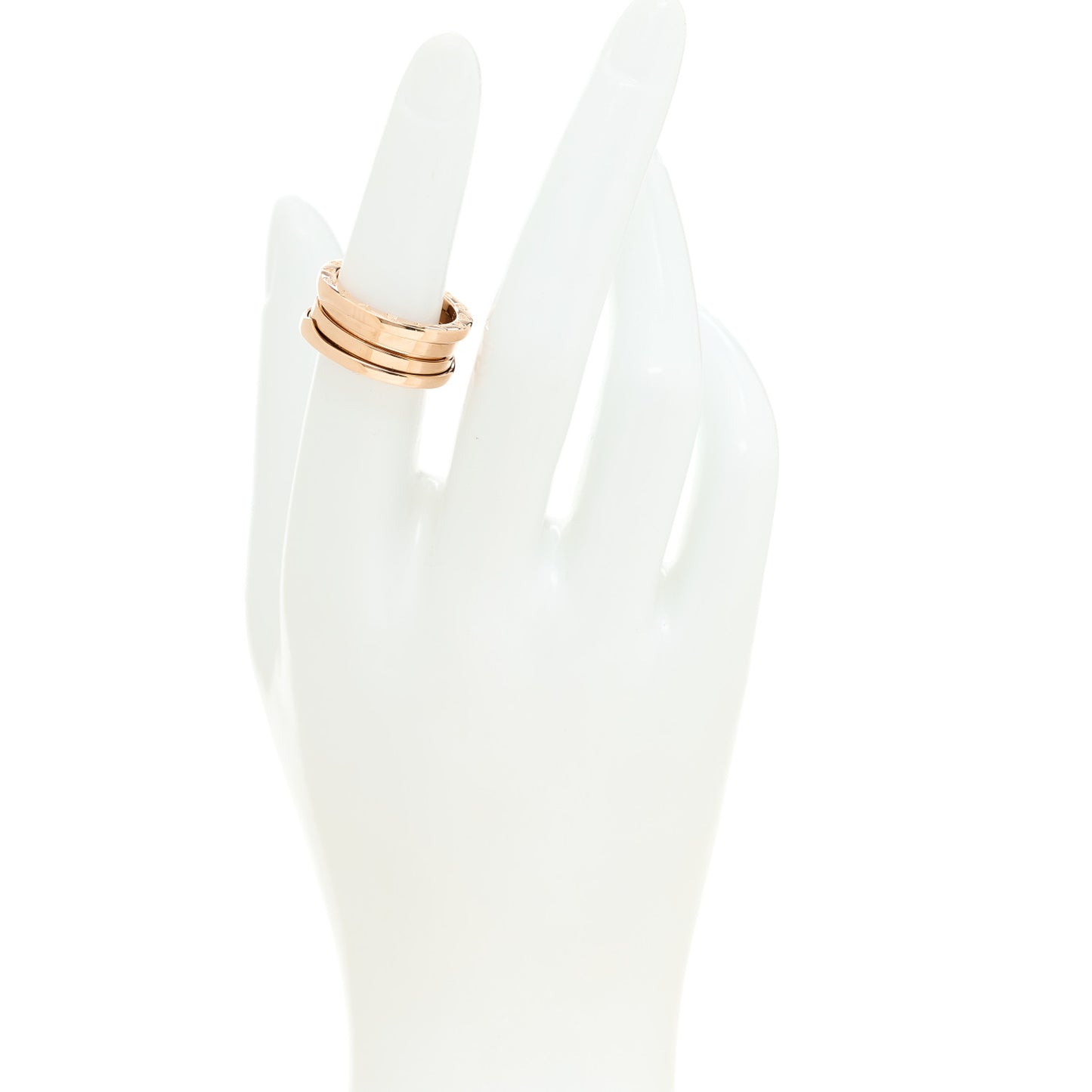 18K Rose Gold B.Zero1 Three-Band Ring 52 6