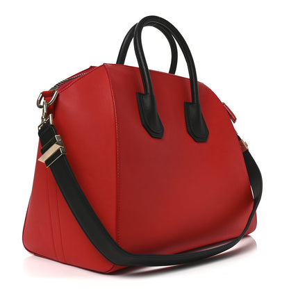 Givenchy Sugar Goatskin Medium Antigona Red Black 3 of 10