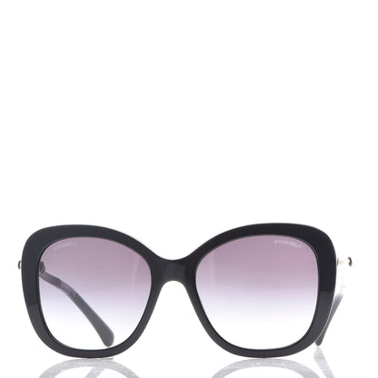 Chanel Acetate Butterfly Winter Pearl Sunglasses 5339-H Black 2 of 7