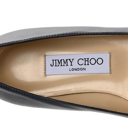 Jimmy Choo Nappa Pointy Toe Genna Flats 36.5 Blue 7 of 7