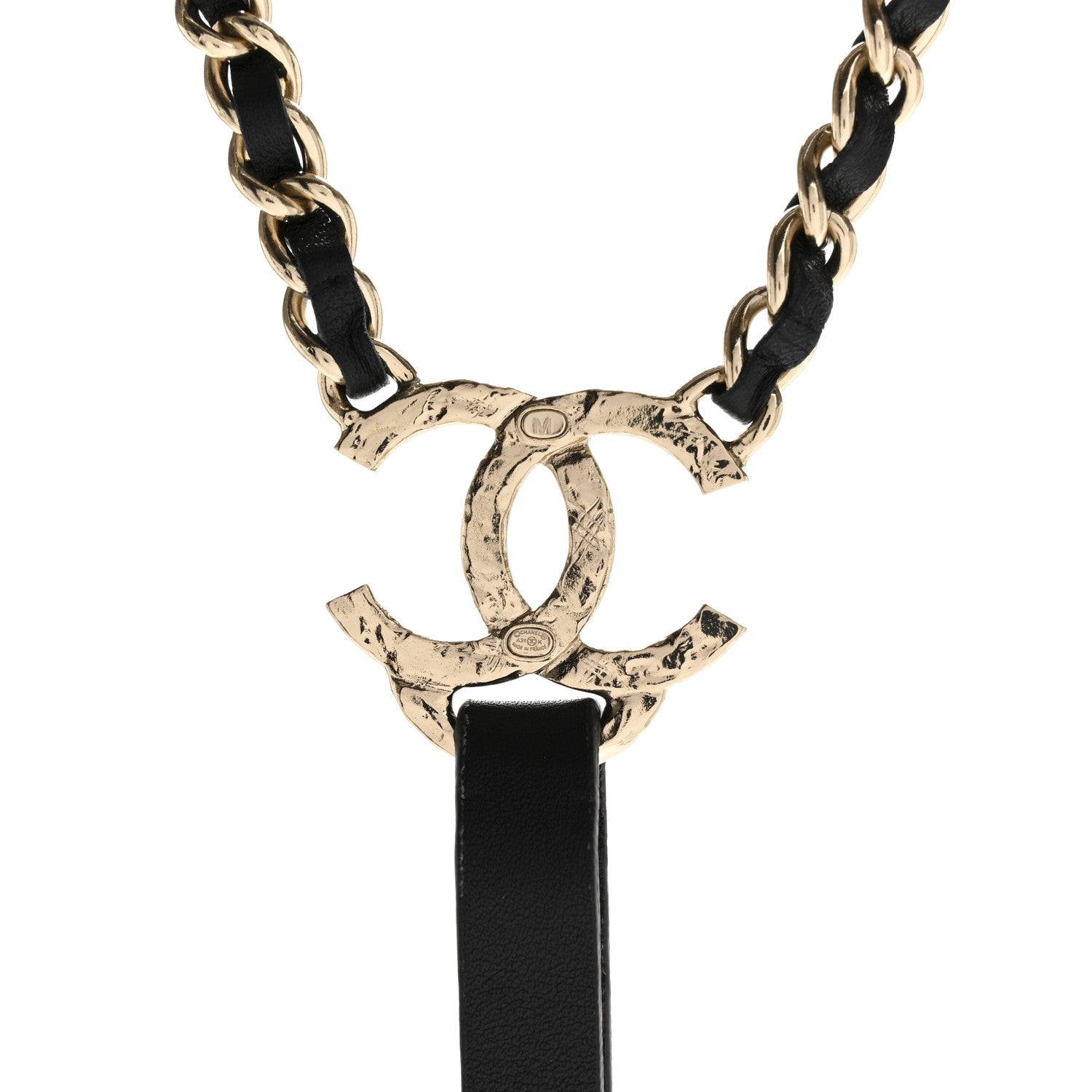 Chanel Calfskin CC Chain Suspenders M Black 3 of 4