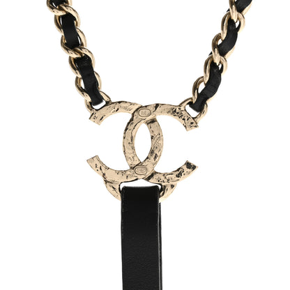 Chanel Calfskin CC Chain Suspenders M Black 3 of 4
