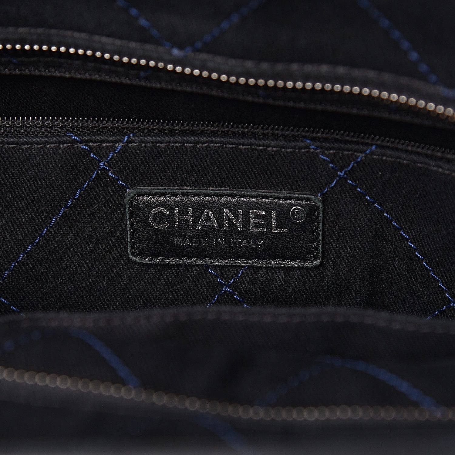 Chanel Grained Calfskin Shopping Fever Tote Blue 7 of 18