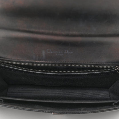 Christian Dior Crackled Deerskin Medium Diorama Flap Bag Black 5 of 11