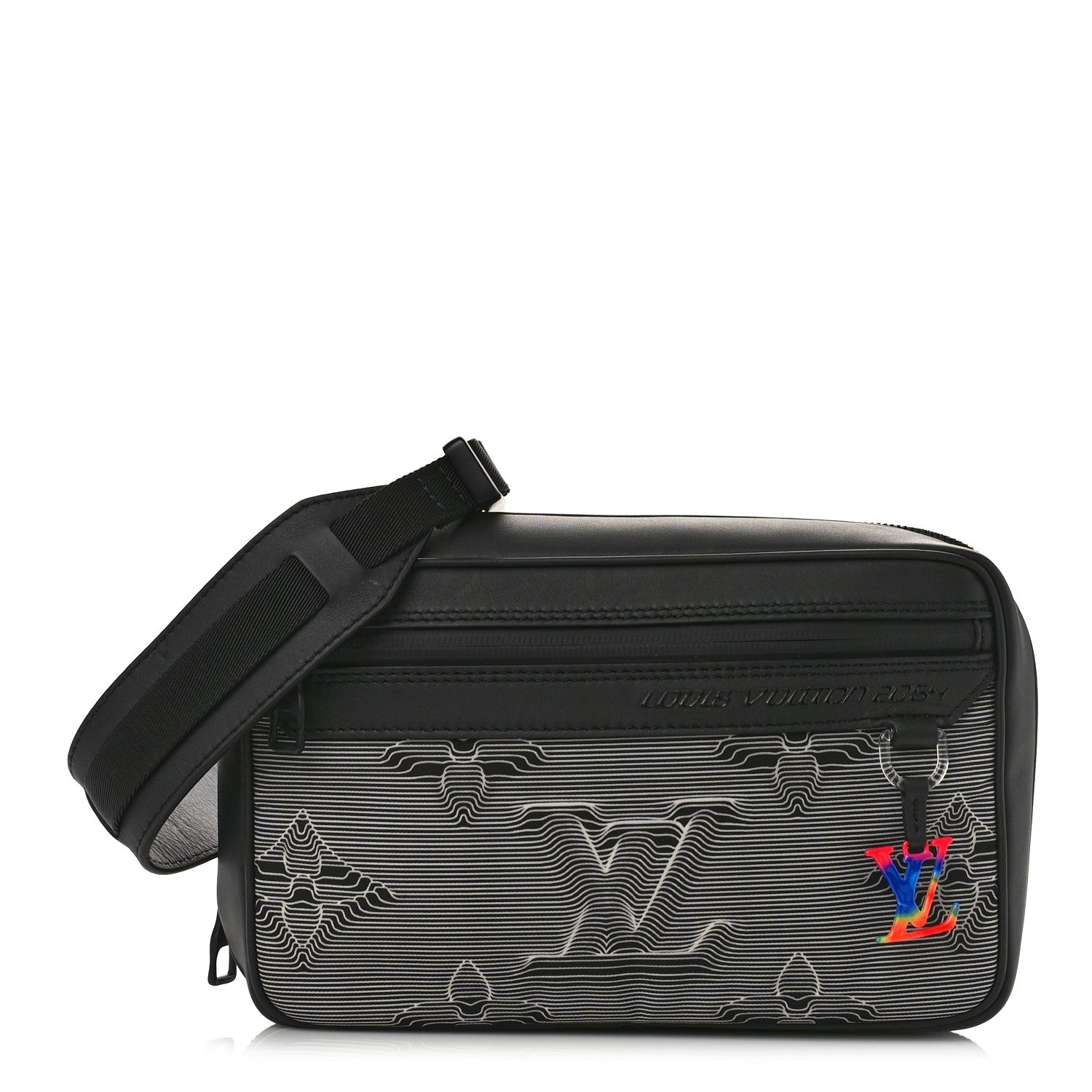 Louis Vuitton Calfskin Monogram 2054 Capsule Expandable Messenger Grey Black 1 of 9