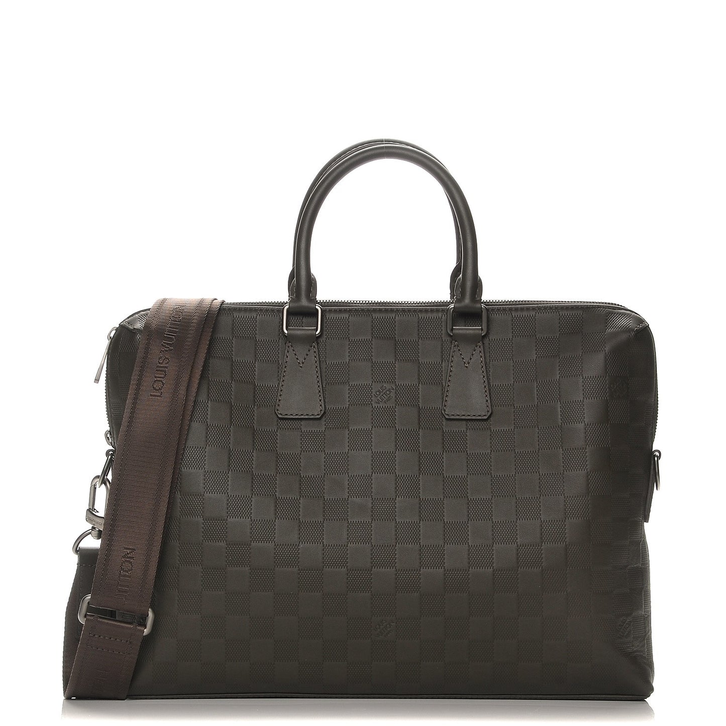 Damier Infini Porte-Documents Jour Granit