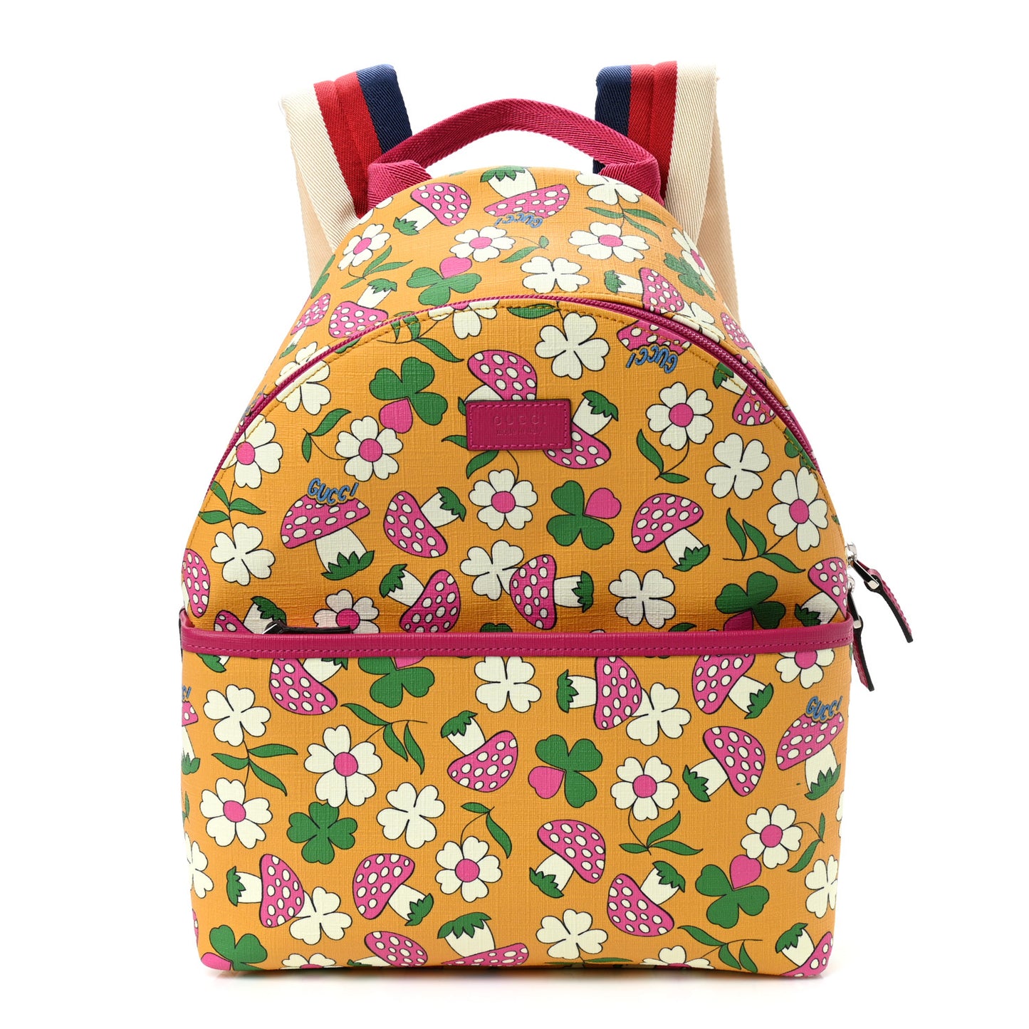 Canvas Childrens Flower Mushroom Print Backpack
