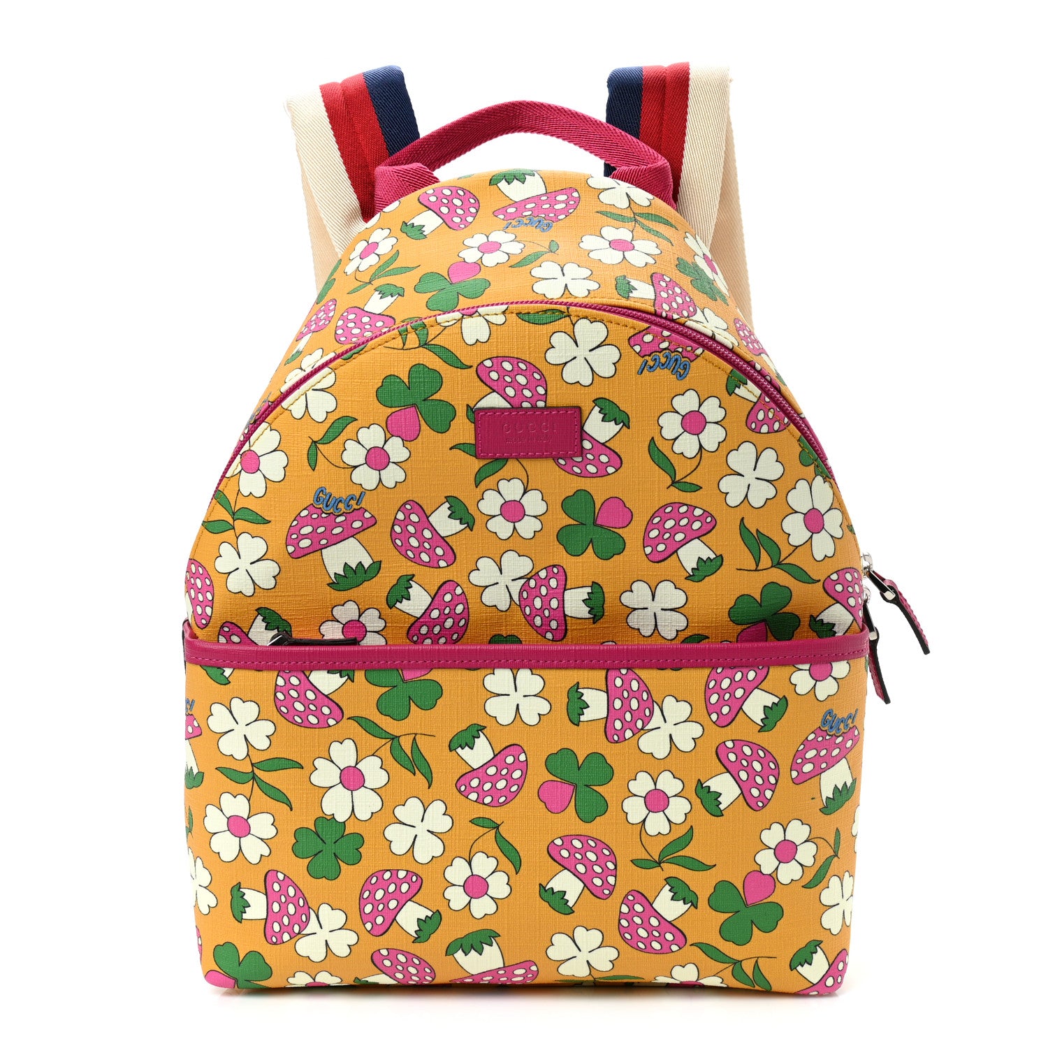 Gucci Canvas Childrens Flower Mushroom Print Backpack 1 of 12
