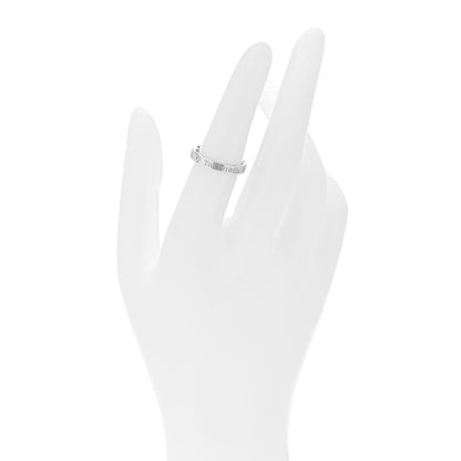 Tiffany Platinum Diamond Logo Band Ring 52 6 2 of 4