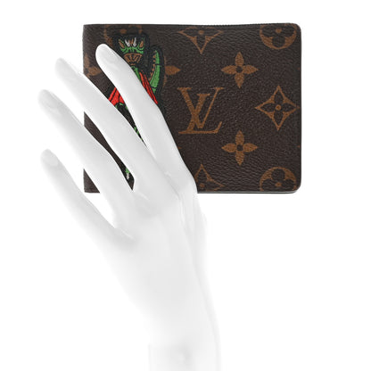 Louis Vuitton Monogram Embroidered Cartoon LV Friends Slender Wallet 2 of 9