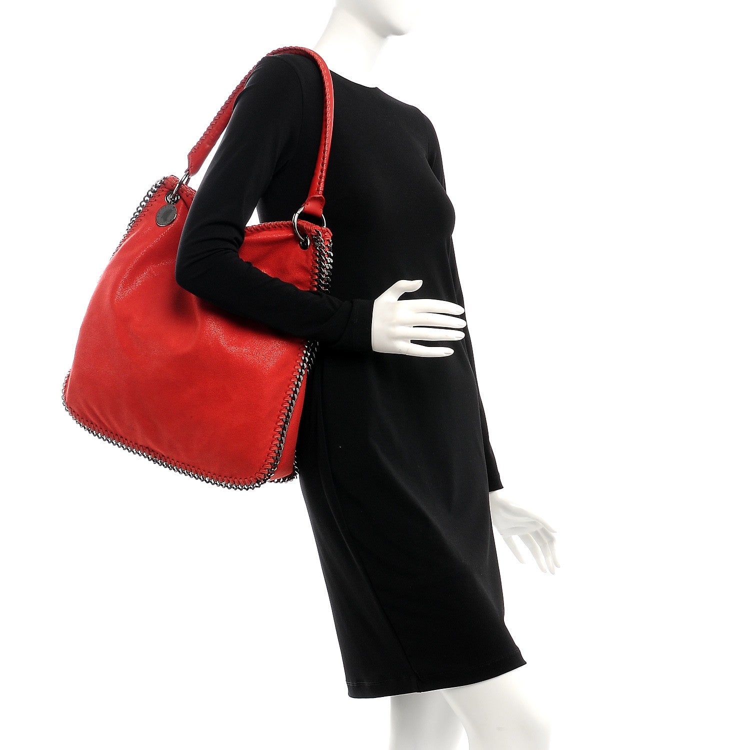 Stella McCartney Shaggy Deer Falabella Hobo Red 2 of 7