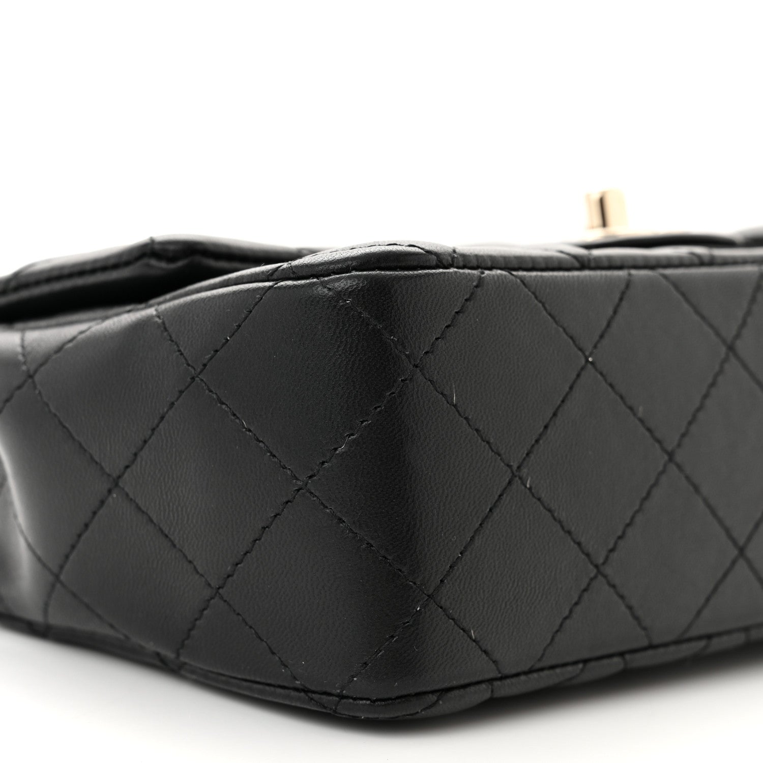 Chanel Lambskin Quilted Mini Rectangular Flap Black 9 of 11