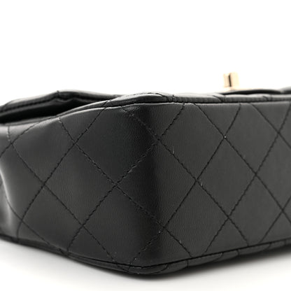 Chanel Lambskin Quilted Mini Rectangular Flap Black 9 of 11