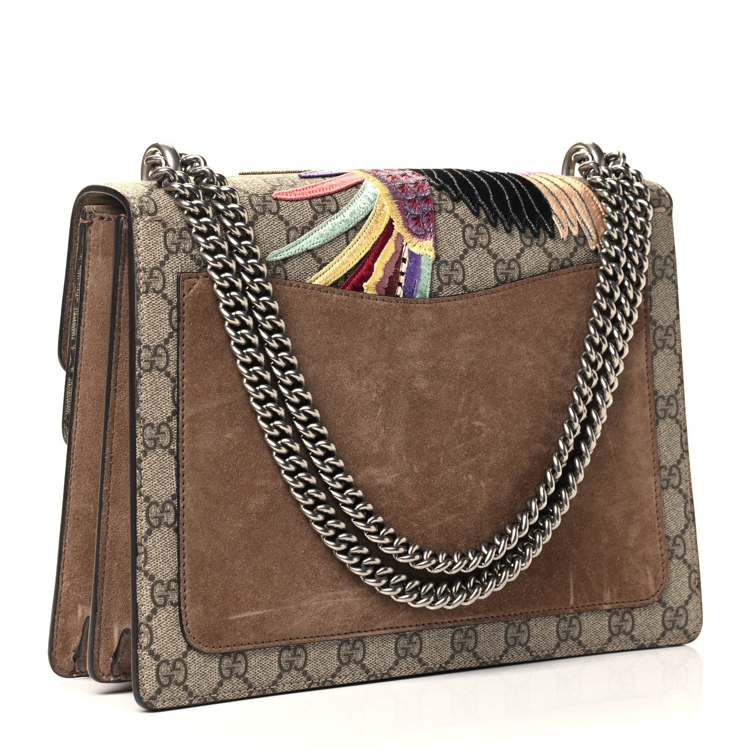 Gucci GG Supreme Monogram Embroidered Medium Dionysus Shoulder Bag Taupe 2 of 4
