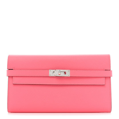 Hermes Epsom Kelly Longue Wallet Rose Azalee 1 of 18
