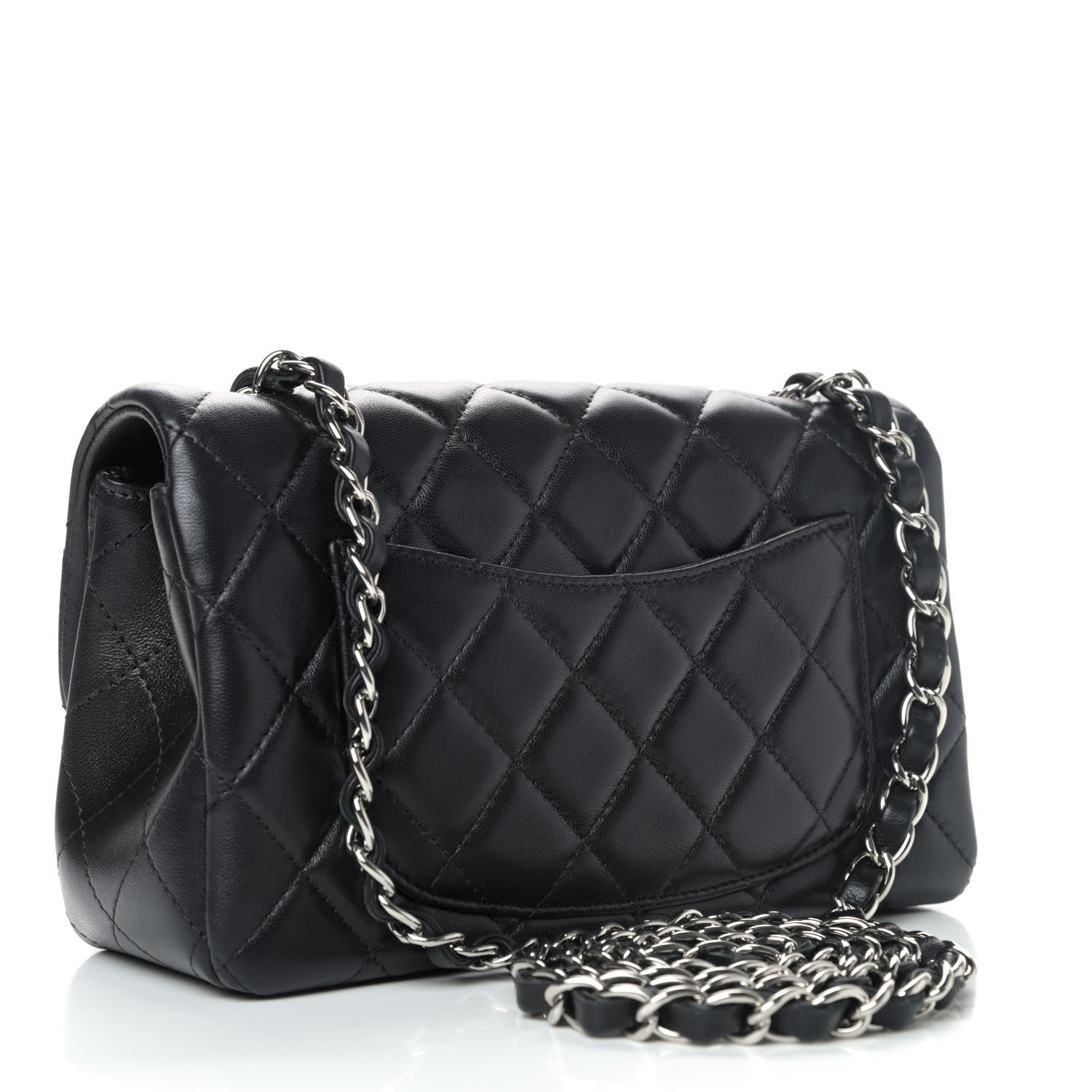 Chanel Lambskin Quilted Mini Rectangular Flap Black 2 of 4