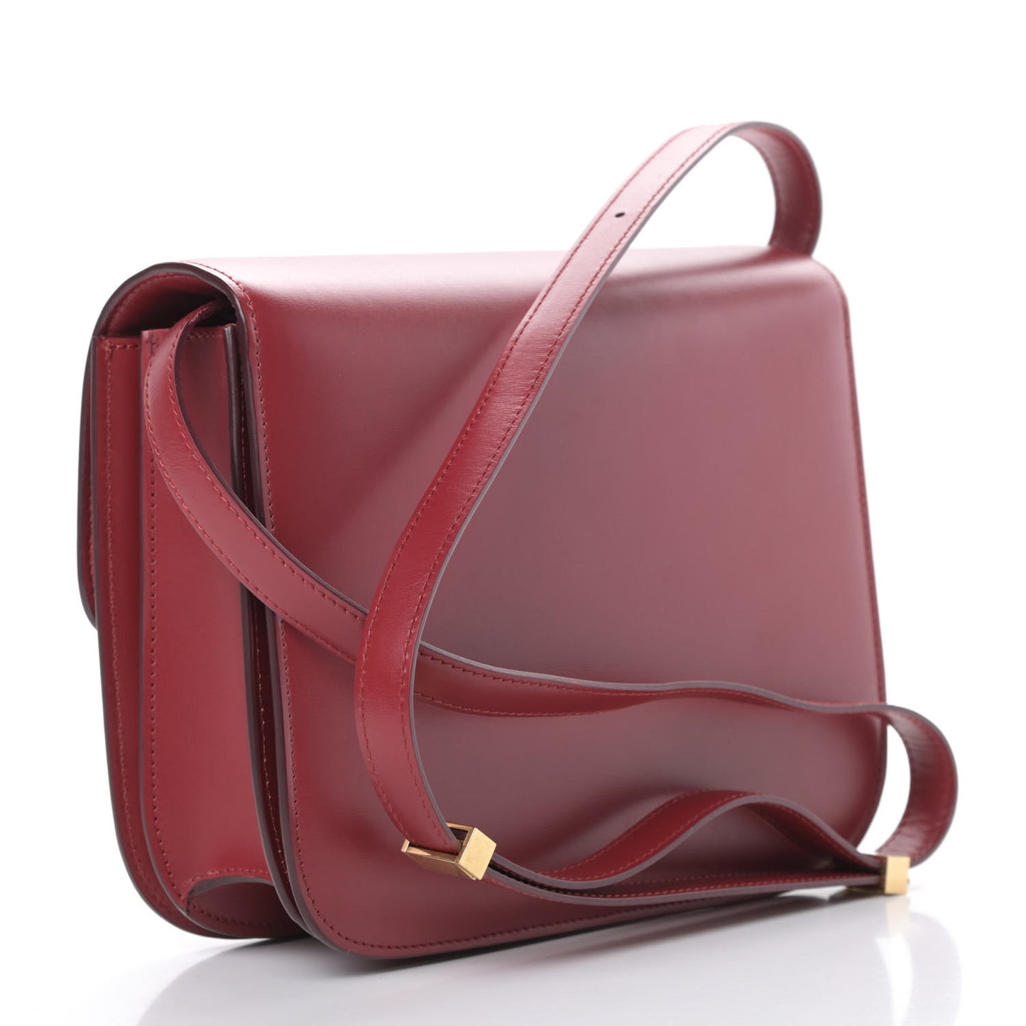Box Calfskin Medium Classic Box Flap Bag Red