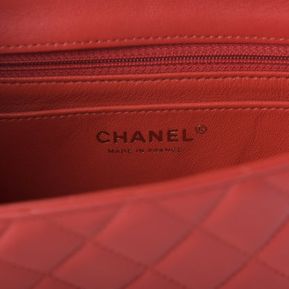 Chanel Lambskin Quilted Mini Rectangular Flap Red 8 of 10
