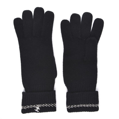 Chanel Cashmere Chain CC Gloves Black 1 of 4