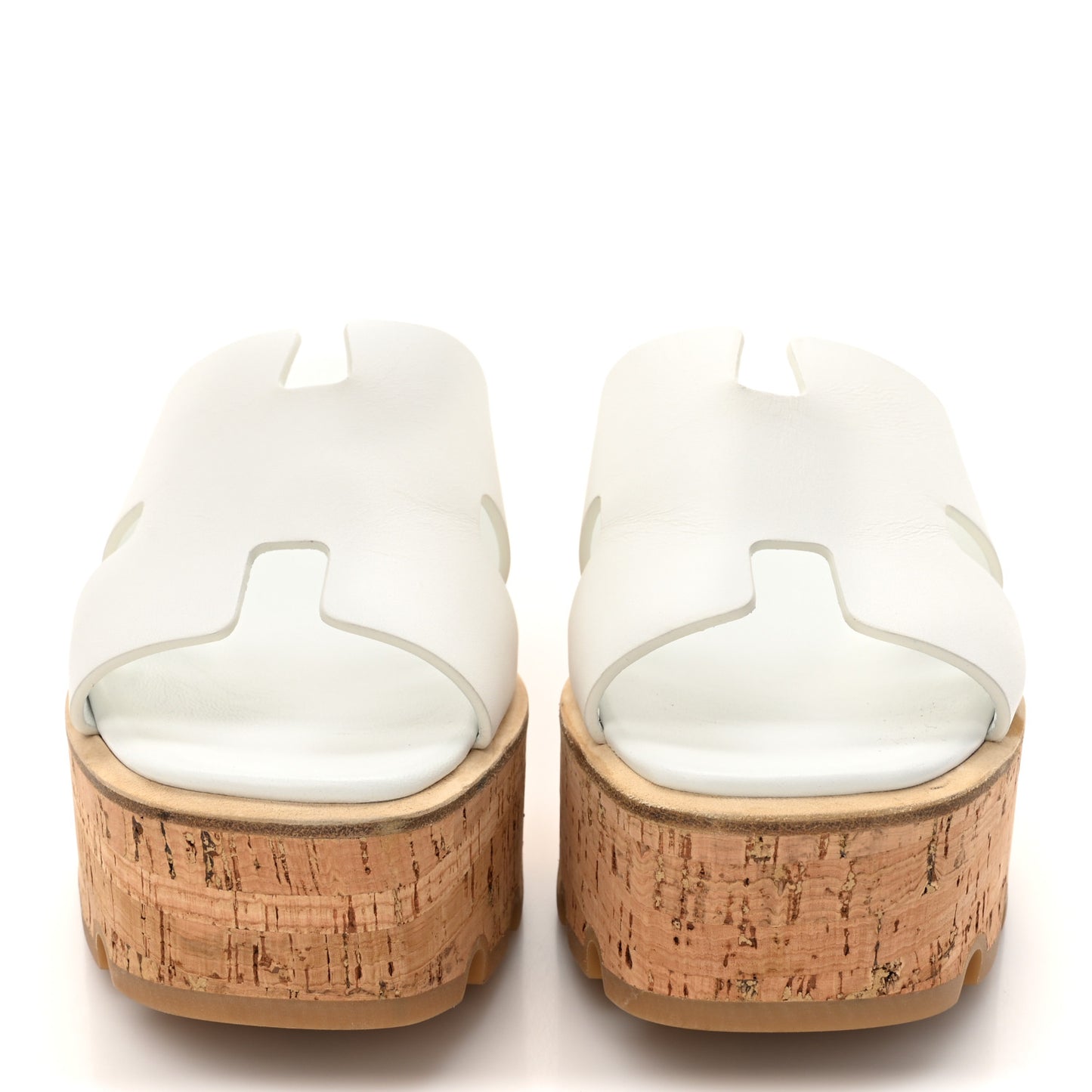 Calfskin Cork Eze 30 Sandals 36 White