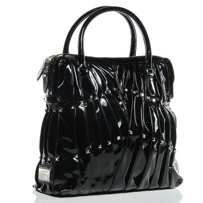 Valentino Garavani Patent Maizeon Studded Tote Black 3 of 7