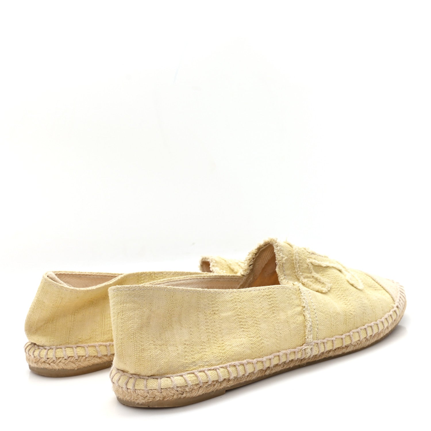 Chanel Canvas CC Espadrilles 41 Yellow Ecru 5 of 8