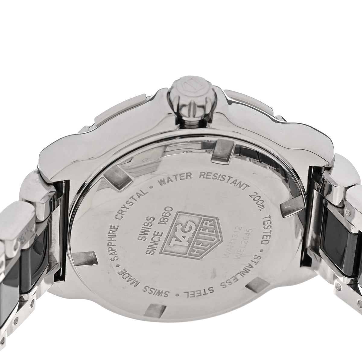 Stainless Steel Ceramic Diamond Bezel 32mm Formula 1 Lady Quartz Watch Black WAH1312