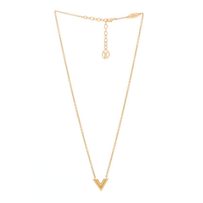 Louis Vuitton Brass Essential V Necklace Gold 3 of 6