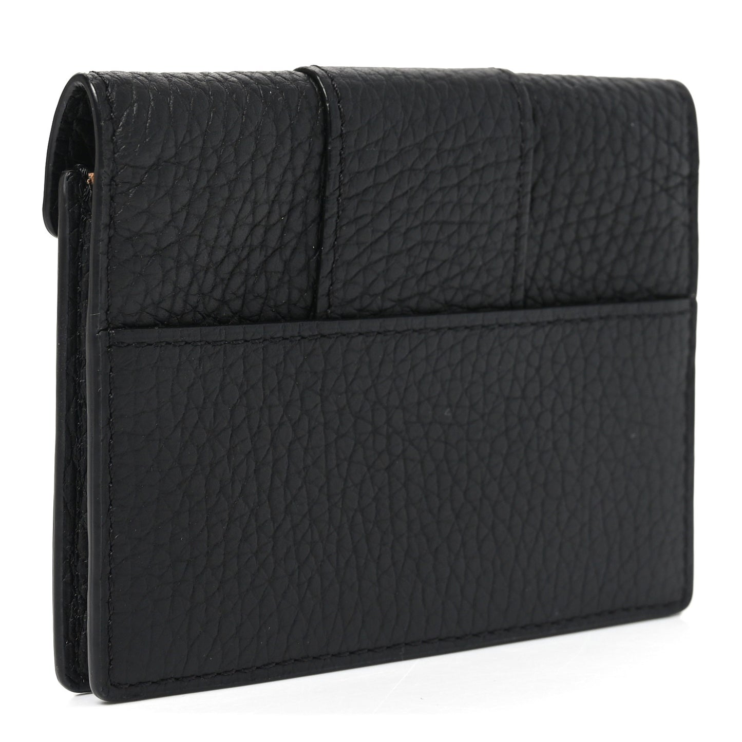 Taurillon Soft Presse Trifold Wallet Black