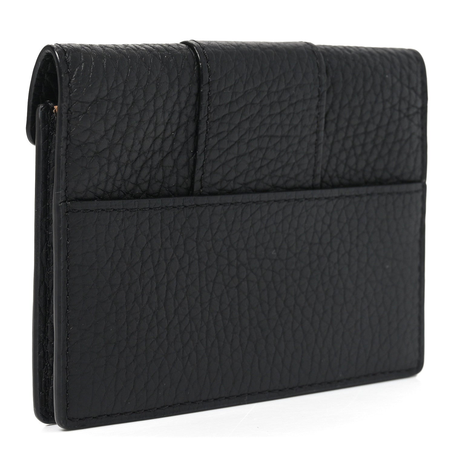 Delvaux Taurillon Soft Presse Trifold Wallet Black 3 of 7