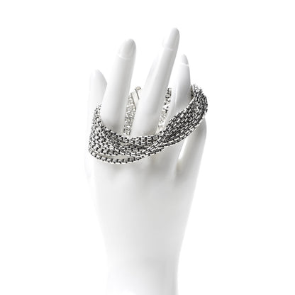 David Yurman Sterling Silver Eight-Row Box Chain Bracelet 2 of 4