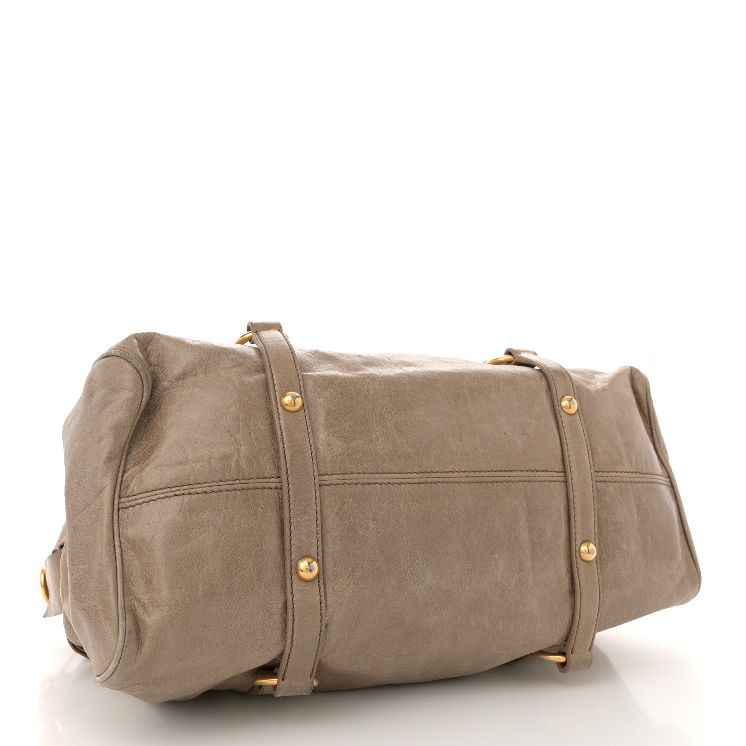 Miu Miu Vitello Lux Bow Bag Grey 1720721 – FASHIONPHILE