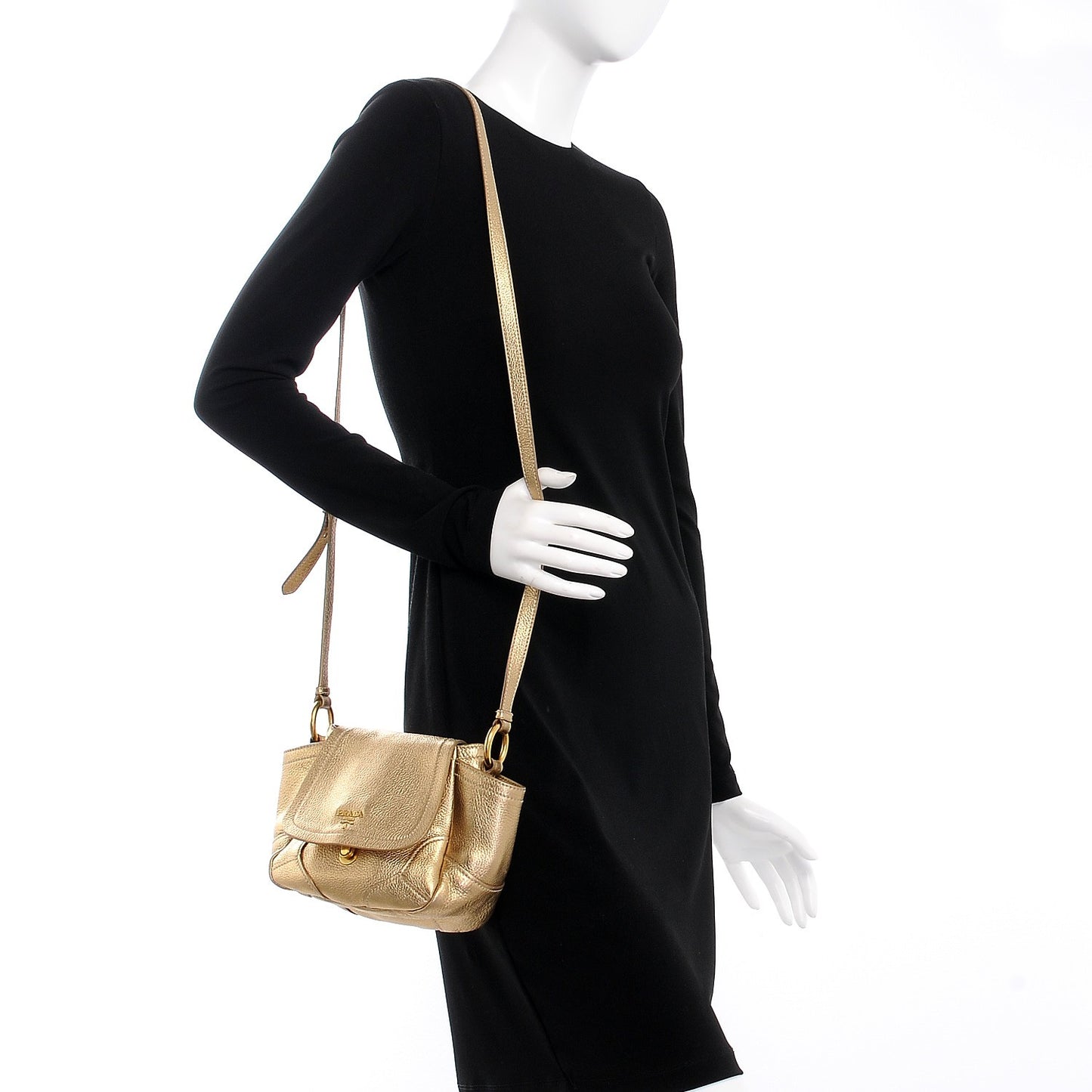 Vitello Daino Crossbody Bag Platino