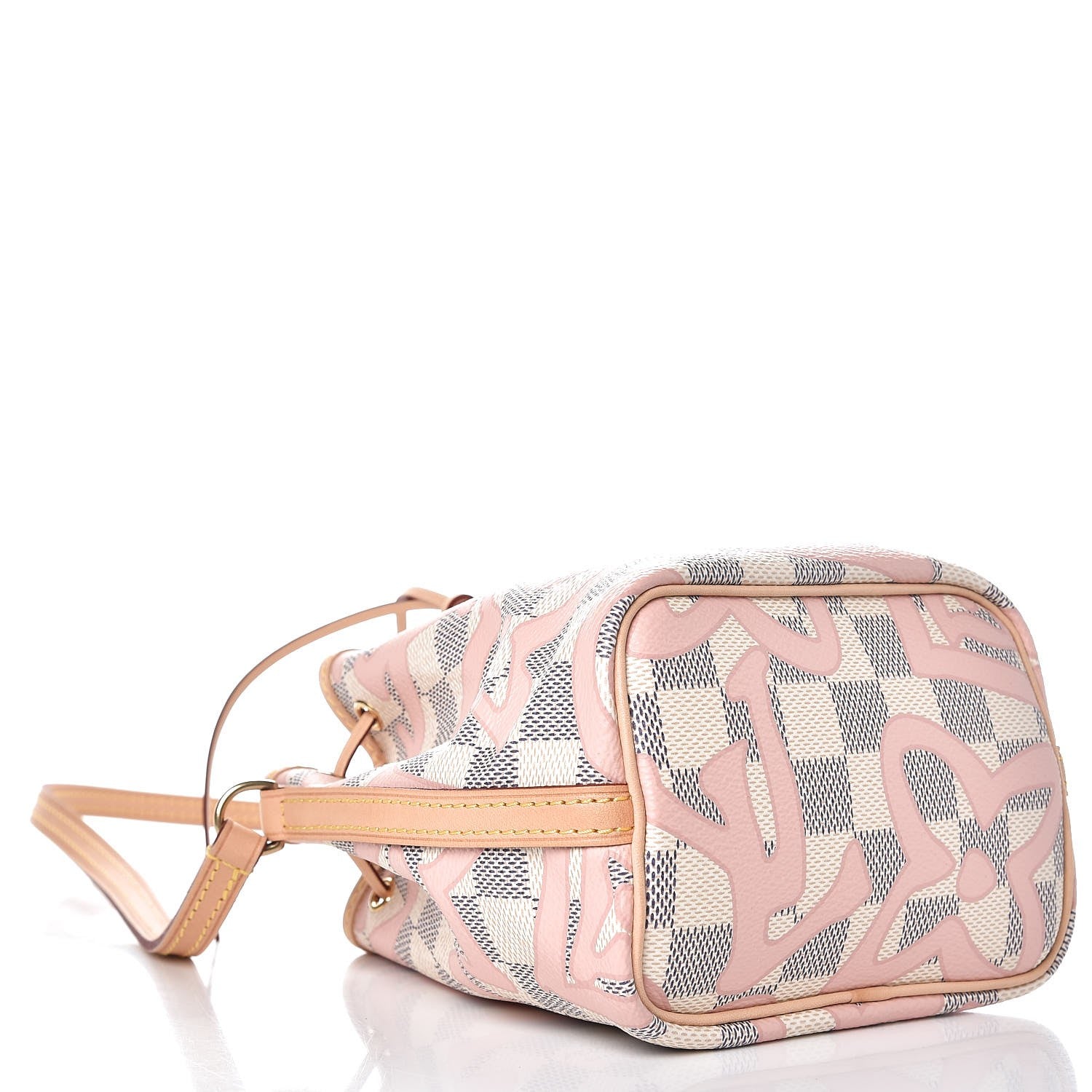 Louis Vuitton Damier Azur Tahitienne Nano Noe Rose Ballerine 4 of 7