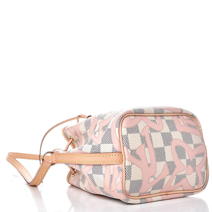 Louis Vuitton Damier Azur Tahitienne Nano Noe Rose Ballerine 4 of 7