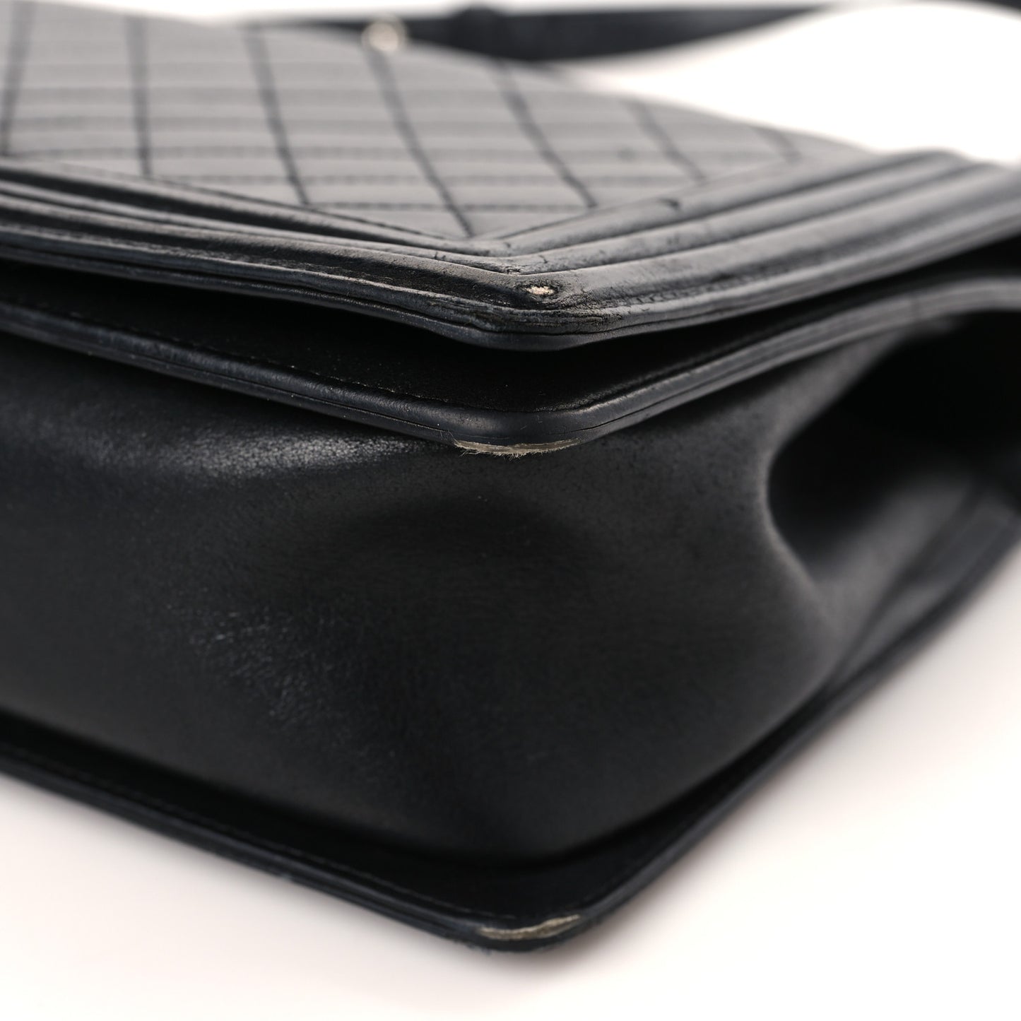 Lambskin Quilted New Medium Boy Flap Black