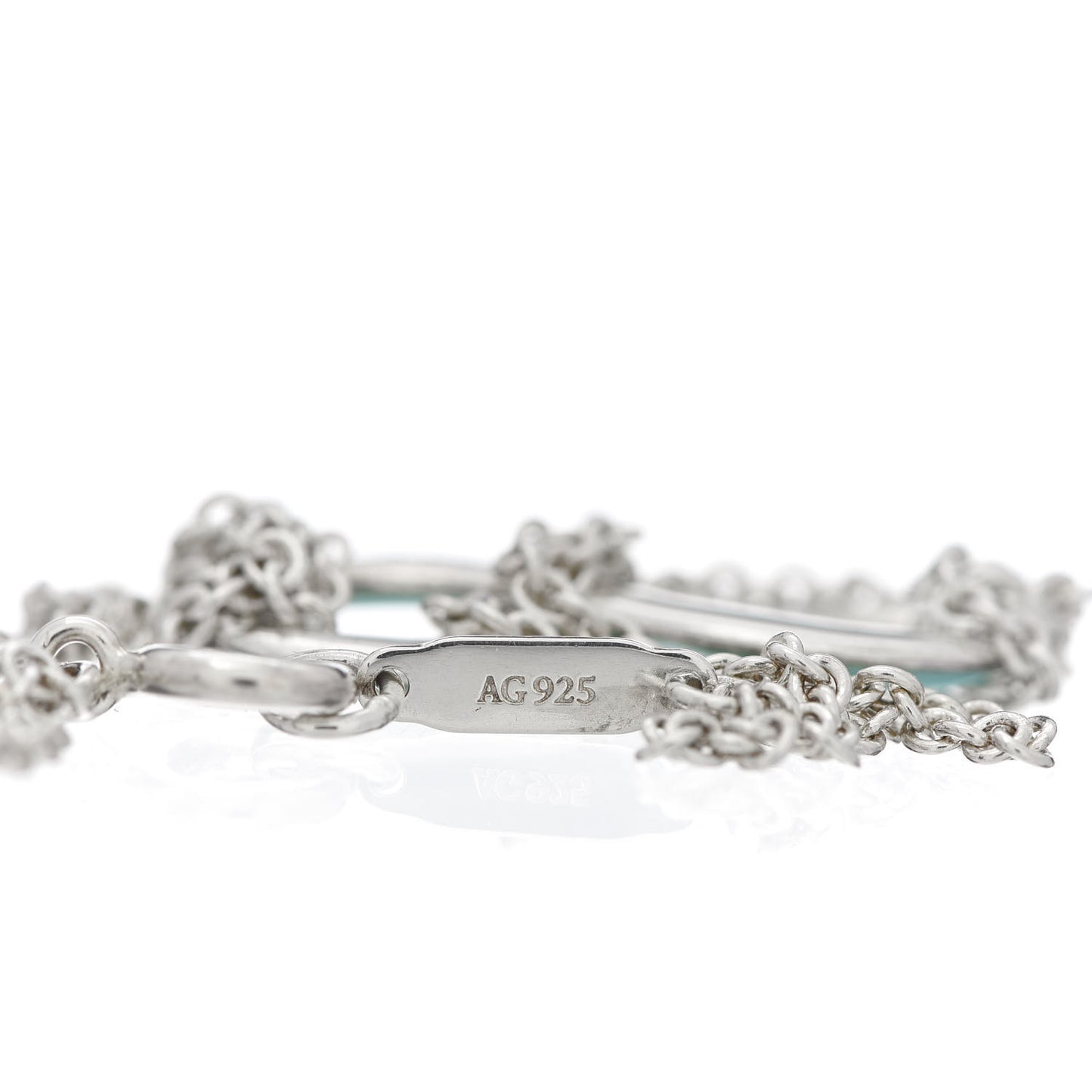 Sterling Silver Enamel Infinity Bracelet Blue