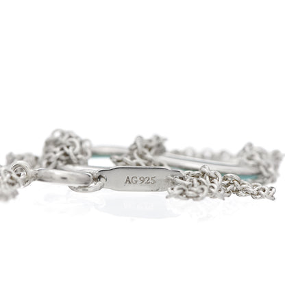 Tiffany Sterling Silver Enamel Infinity Bracelet Blue 6 of 6