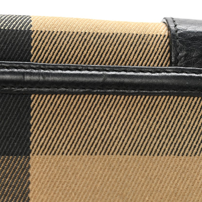 Burberry Calfskin Mega Check Continental Wallet Black 10 of 11