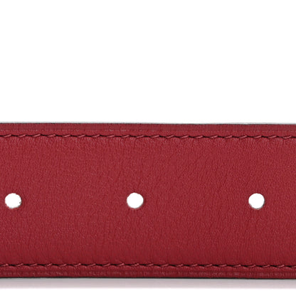 Hermes Epsom Swift 24mm Collier De Chien CDC Belt 75 30 Craie Rouge Grenat 4 of 8